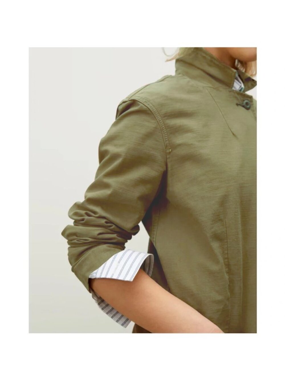 Everlane the fatigue blazer Jacket Chore Coat Army Green Extra Large XL - Picture 2 of 14